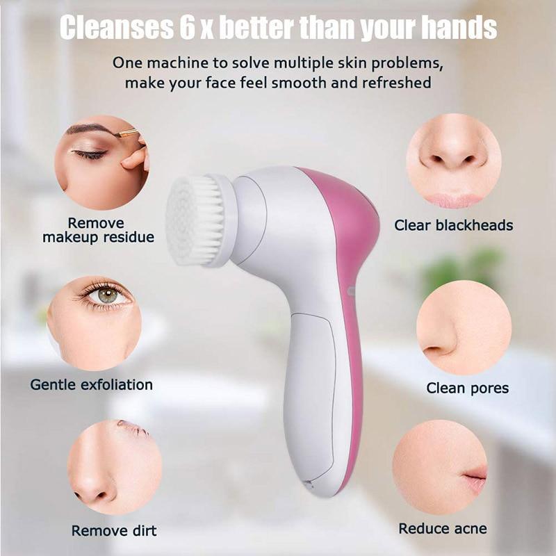 GlowVibe 5 in 1 Face Massage Cleansing Brush Set