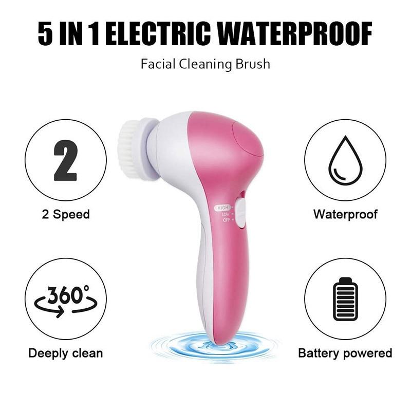 GlowVibe 5 in 1 Face Massage Cleansing Brush Set