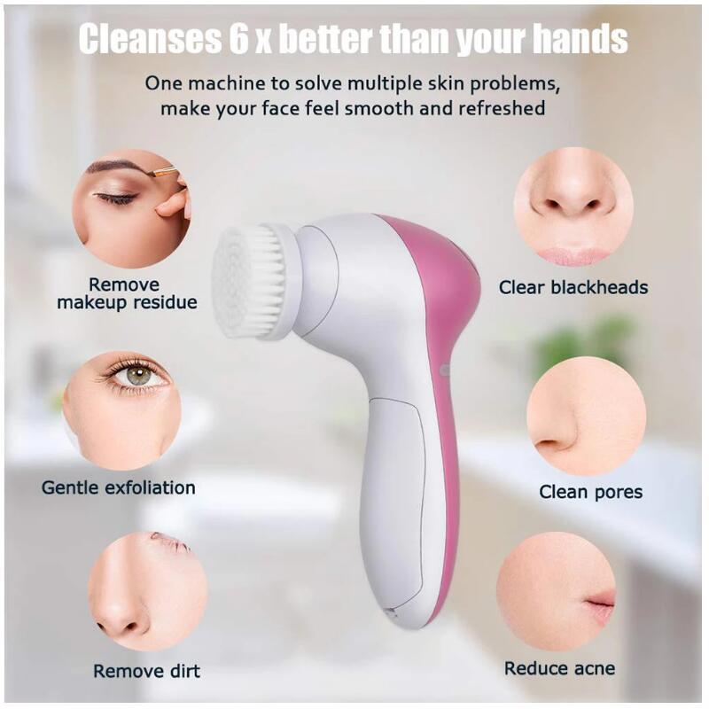 GlowVibe 5 in 1 Face Massage Cleansing Brush Set